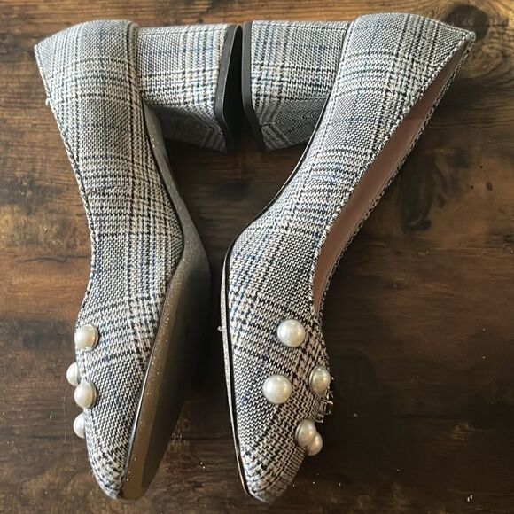 J.Crew
Gray Celia Block Heel Plaid Jewel Pumps Size 7.5/ Excellent - Picture 6 of 9